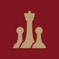 The chess icon. Game symbol. Flat Royalty Free Stock Photo