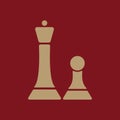 The chess icon. Game symbol. Flat Royalty Free Stock Photo