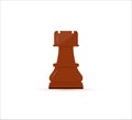 Chess icon of rook. Isolated on white background. leisure sport symbol. Vector illustration. Royalty Free Stock Photo