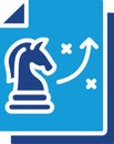 A chess icon with an upward arrow on the background of a document file indicates growth, progress Royalty Free Stock Photo