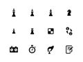 Chess icons on white background.