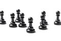 Chess isolated on white background. Close up.