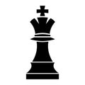 Chess king black vector icon on white background Royalty Free Stock Photo