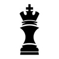 Chess king black vector icon on white background Royalty Free Stock Photo