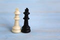 Two chess kings are on the table Royalty Free Stock Photo