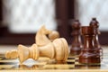 Chess king is checkmated Royalty Free Stock Photo