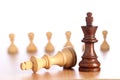 Chess king is checkmated Royalty Free Stock Photo