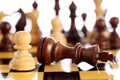 Chess king is checkmated Royalty Free Stock Photo