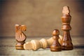 Chess King Defeat Royalty Free Stock Photo