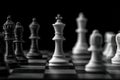 Strategic Showdown: White King Dominates in Dramatic Chess Scene Royalty Free Stock Photo