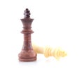Chess king pawn on white background