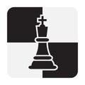Chess King Pieces isolated on white background. Chessboard King Silhouettes Vector Illustration Royalty Free Stock Photo