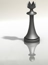 Chess king reflecting pawn