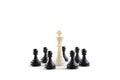 Chess King Rounded Up Royalty Free Stock Photo