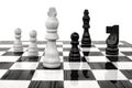 Chess king under attack Royalty Free Stock Photo