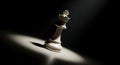 Chess King Under Spotlight Royalty Free Stock Photo