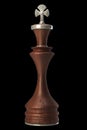 Chess king wooden isolated Royalty Free Stock Photo