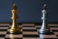 Chess kings against each other Royalty Free Stock Photo