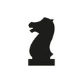 Chess knight icon. Simple vector illustration on a white background Royalty Free Stock Photo