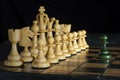 Chess: one against all, surrender Royalty Free Stock Photo
