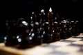 Chess is logic Board game with special pieces on a 64-cell Board for two opponents, combining elements of art in terms of chess Royalty Free Stock Photo
