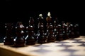 Chess is logic Board game with special pieces on a 64-cell Board for two opponents, combining elements of art in terms of chess Royalty Free Stock Photo