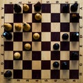 Chess is a logic Board game with special pieces on a 64-cell Board for two opponents, combining elements of art in terms of chess Royalty Free Stock Photo