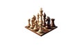 Chess Logo Realistic Emblem Royalty Free Stock Photo