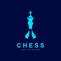 chess logo vector icon illustration design Royalty Free Stock Photo