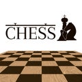 Chess logotype illustration Royalty Free Stock Photo