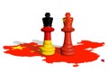 Chess made from China and Germany flag Royalty Free Stock Photo