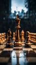 Chess, a metaphor for a businessmans game plan, strategy, and tactical prowess