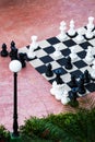 Chess outdoors Royalty Free Stock Photo