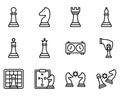 Chess outline icon and symbol for website, application