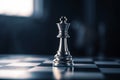 Chess pawn on chess board AI generated Royalty Free Stock Photo