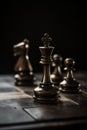 Chess pawn on chess board AI generated Royalty Free Stock Photo