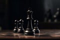 Chess pawn on chess board AI generated Royalty Free Stock Photo