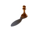 A chess pawn casting a bishop piece shadow Royalty Free Stock Photo