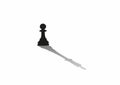 A Chess Pawn Casting a King Piece Shadow Royalty Free Stock Photo