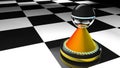 Chess pawn in 3D illustration Royalty Free Stock Photo