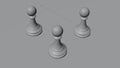 Chess Pawn 3d model pre render view