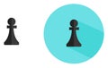 Chess pawn ,illustration, vector Royalty Free Stock Photo