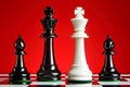 Chess pawn and king banner symbolizing challenge, critical decisions, and strategic moves