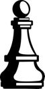Chess pawn piece vector illustration Royalty Free Stock Photo