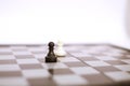 Chess pawns on the chess board game Royalty Free Stock Photo