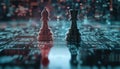 Chess Piece Halves Royalty Free Stock Photo