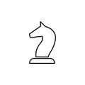 chess piece horse icon. Element of simple icon for websites, web design, mobile app, info graphics. Thin line icon for website des Royalty Free Stock Photo