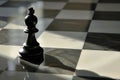 Chess Piece Shadow on Board Royalty Free Stock Photo