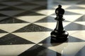 Chess Piece Shadow on Board Royalty Free Stock Photo