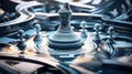 A chess piece surrounded by other pieces, AI Royalty Free Stock Photo